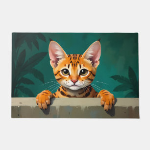 Bengal Cat Doormat Art