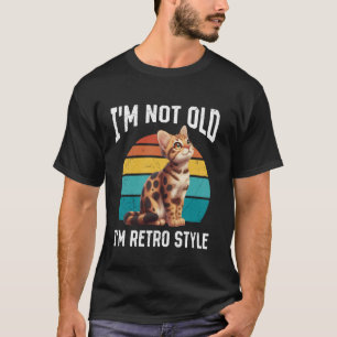 Bengal Cat I'M NOT OLD ONLY RETRO STYLE Funny Old T-Shirt