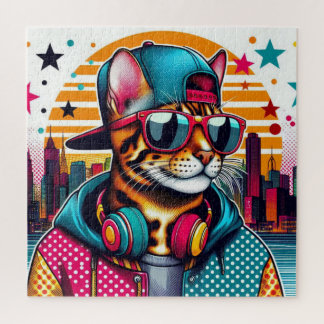 BENGAL CAT IN THE CITY-3 JIGSAW PUZZLE