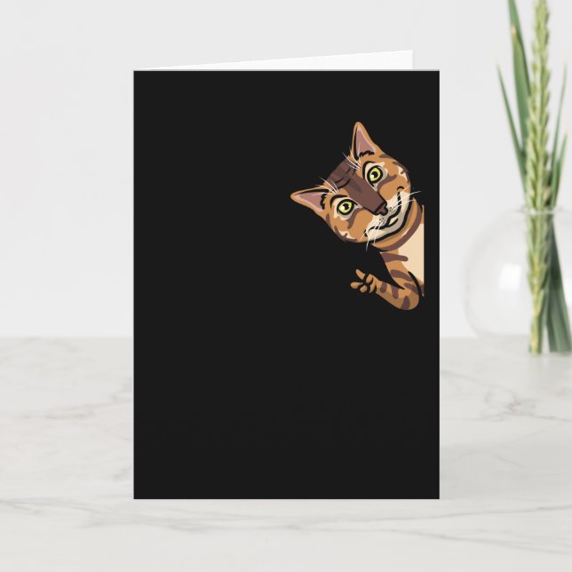 Bengal Cat Leopard Cat Lover Card (Front)