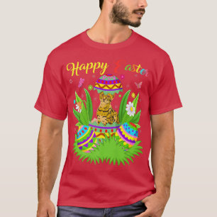 Bengal Cat Lover Floral Easter Egg Funny Bengal Ca T-Shirt