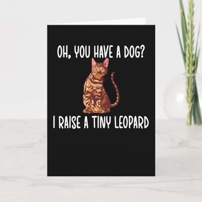 Bengal Cat Lover Gifts Cat Owner Rosetted Bengal Card (Front)