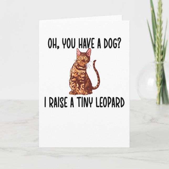 Bengal Cat Lover Gifts Cat Owner Rosetted Bengal Card (Front)