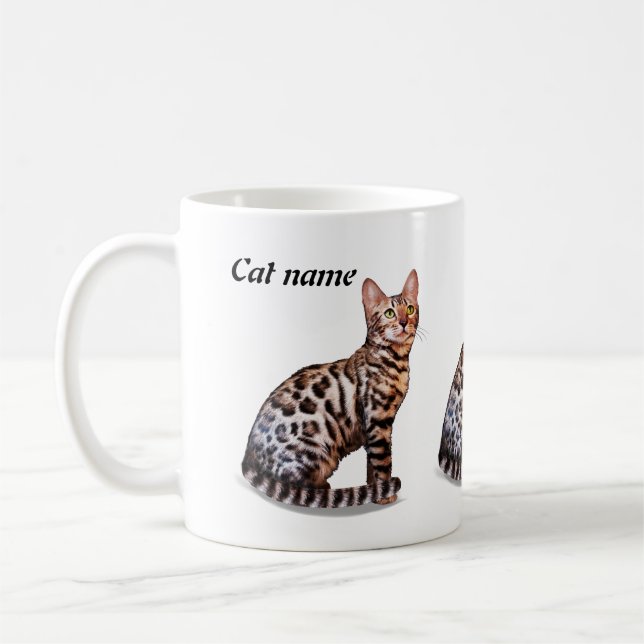 Bengal Cat Mug (Left)