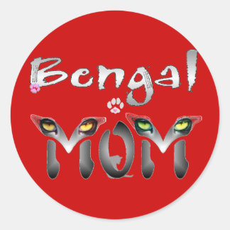 Bengal Cat Mum gifts Classic Round Sticker