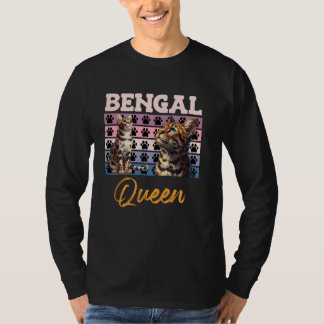 Bengal Cat Owner BENGAL QUEEN Bengal Cat Vintage T-Shirt