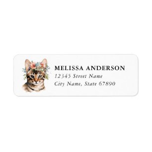 Bengal Cat Return Address Labels