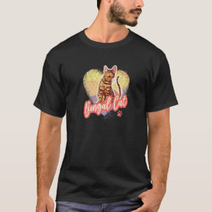 Bengal Cat Vintage For Cat Mum And Dad T-Shirt