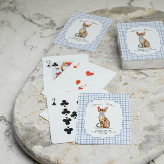 Bengal Cat Wedding Favor Playing Cards