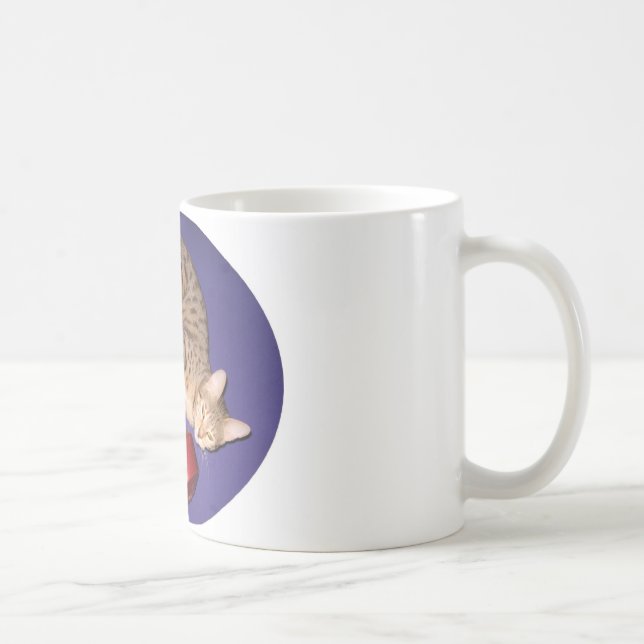 Bengal cat with dumbbell coffee mug (Right)