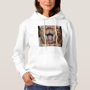 Bengal Cat Womens Hoodie "CRAZY CAT LADY"