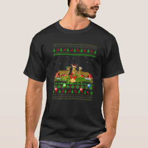 Bengal Cat Xmas Lighting Santa Ugly Bengal Cat Chr T-Shirt