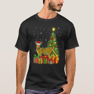Bengal Cat  Xmas Lights Santa Bengal Cat Christmas T-Shirt