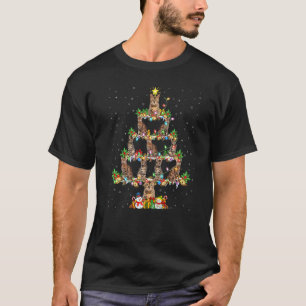Bengal Cat Xmas Lights Santa Bengal Cat Christmas T-Shirt