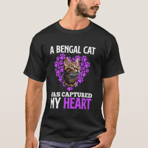 Bengal Cats A BENGAL CAT HAS CAPTURED MY HEART Cat T-Shirt
