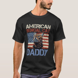 Bengal Cats AMERICAN BENGAL CAT DADDY USA Cat Dad T-Shirt
