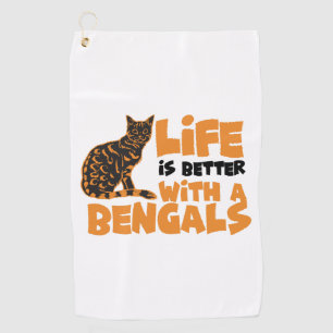 Bengal cats golf towel
