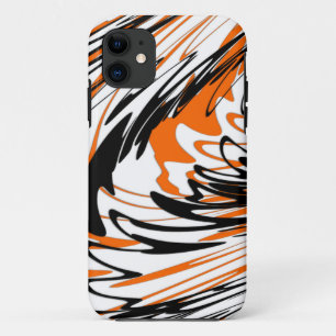 Bengal Colors Squiggly Orange and Black Lines Case-Mate iPhone Case