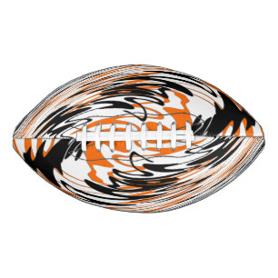 Bengal Colours Squiggly Orange and Black  Football
