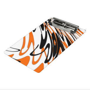 Bengal Colours Squiggly Orange and Black Lines Mini Clipboard