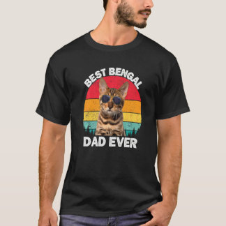 Bengal Dad Vintage Bengal Cat  Owner Kitty Kitten  T-Shirt