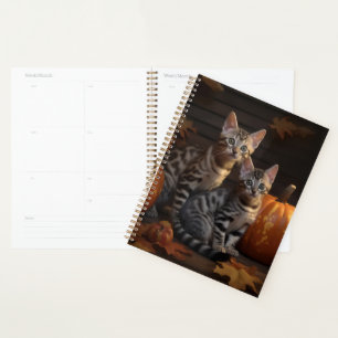 Bengal Kitten Autumn Delight Pumpkin Planner