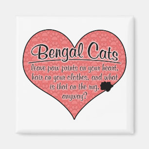 Bengal Paw Prints Cat Humour Magnet