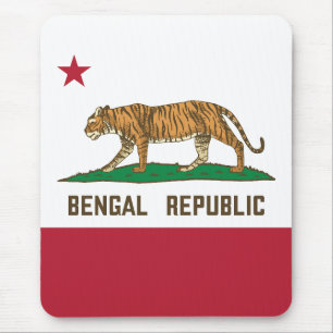 Bengal Republic Tiger Flag Bengali Pride Mouse Pad