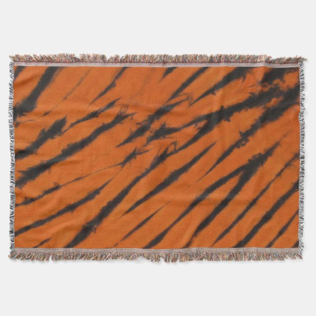 Bengal Stripes Tie Dye Throw Blanket (Front)