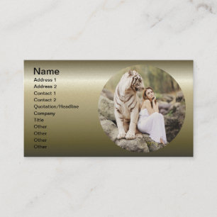 Bengal Tiger and Lady Business Card