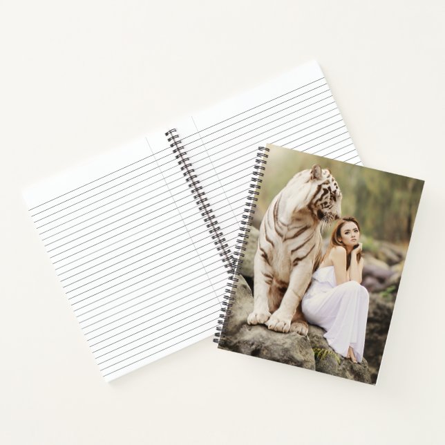 Bengal Tiger and Lady Notebook (Inside)