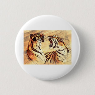 Bengal Tiger Cat Feline Mammal Exotic Wildcat 6 Cm Round Badge