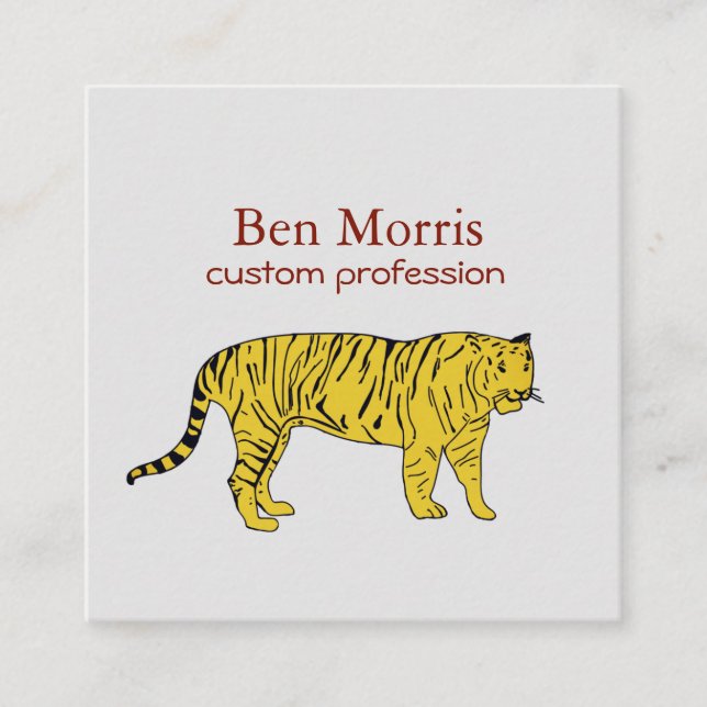 Bengal Tiger Custom Business Card (Front)