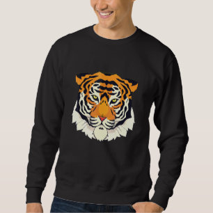 Bengal Tiger Head Fearless Big Cat Tiger Tiger Fac Sweatshirt