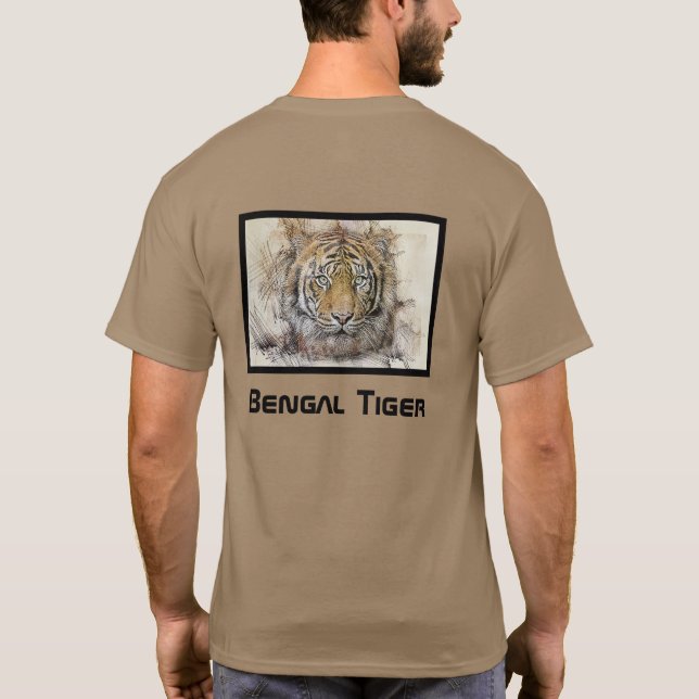 Bengal Tiger Illustration T-Shirt (Back)