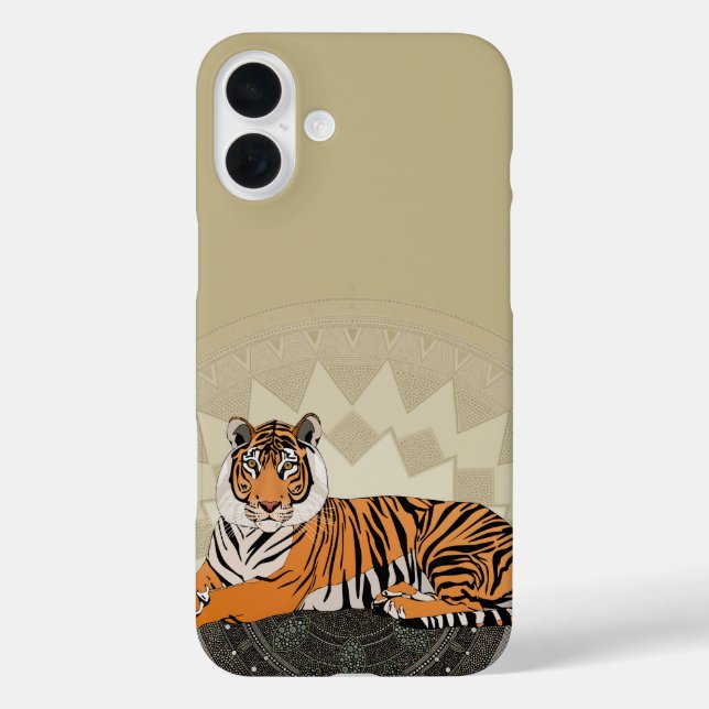 bengal tiger mandala bamboo Case-Mate iPhone case (Back)