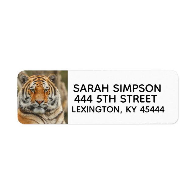 BENGAL TIGER RETURN ADDRESS LABELS (Front)