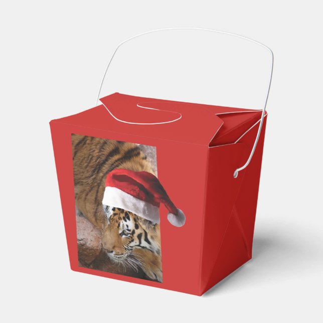 Bengal Tiger Santa Claus Favour Box (Front Side)