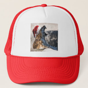 Bengal Tiger Santa Claus Trucker Hat