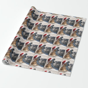 Bengal Tiger Santa Claus Wrapping Paper