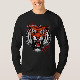 Bengal Tiger Stripes Face Mask T-Shirt