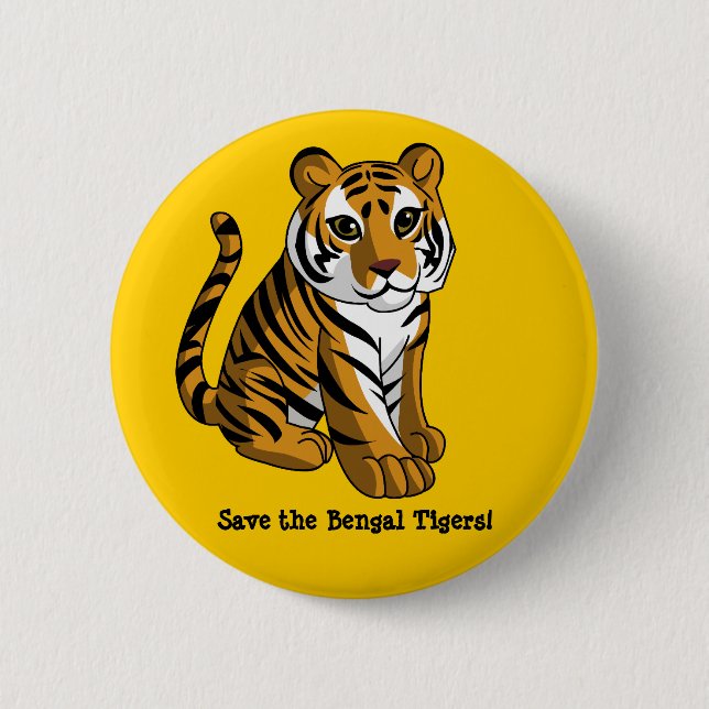 Bengal Tigers 6 Cm Round Badge (Front)