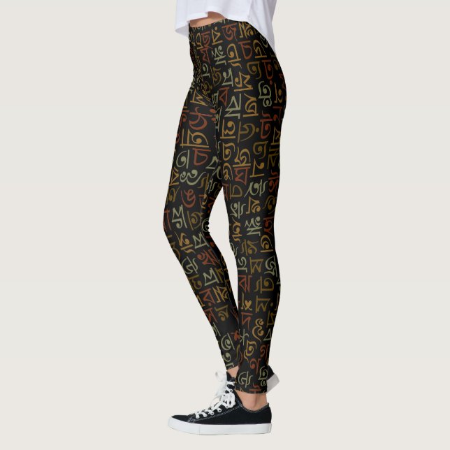 Bengali alphabet leggings (Left)