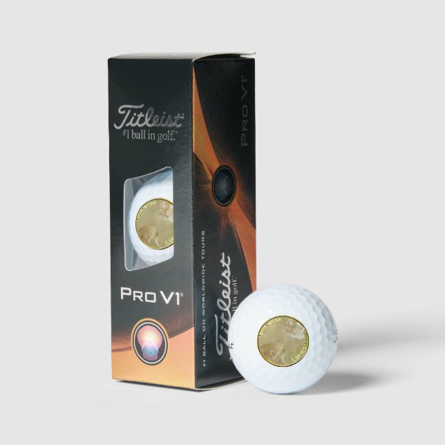 Bengals Tigers Gold Coin,  Golf Balls (Packaging)