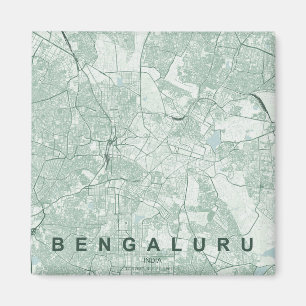 Bengaluru India City Map Minimal Design Magnet