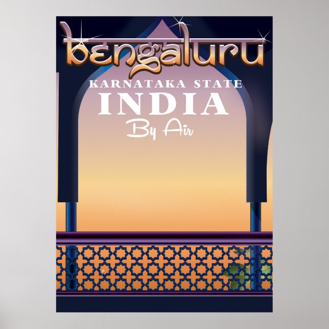 Bengaluru, India travel poster (Front)