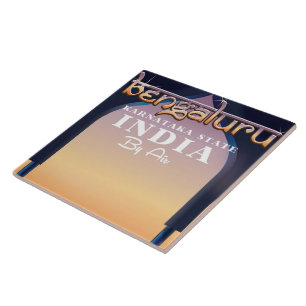 Bengaluru, India travel poster Tile