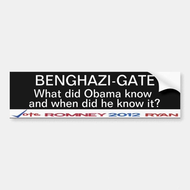 Benghazi-Gate What did Obama know? Sticker (Front)