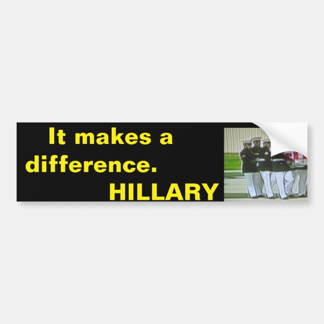 Benghazi. It makes a differance. Hillary Bumper Sticker (Front)