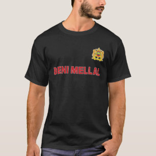 Beni Mellal Morocco National Flag Heart Emblem Cre T-Shirt